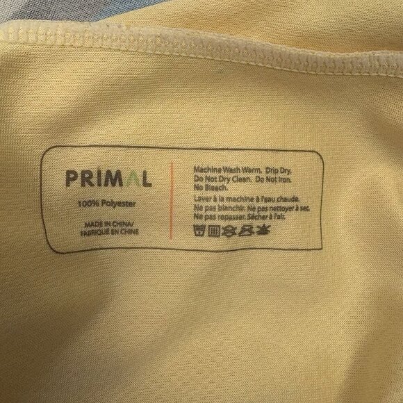 Primal Men's Cycling Full Zip Jersey Size M White Yellow Pedal The Cause EUC - Picture 14 of 14